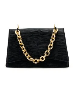 PHOENIX BLACK PURSE WITH GOLD CHAIN