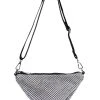 POP OUT RHINESTONE CROSSBODY BAG -akira shop pop out rhinestone crossbody bag black silver 3 3