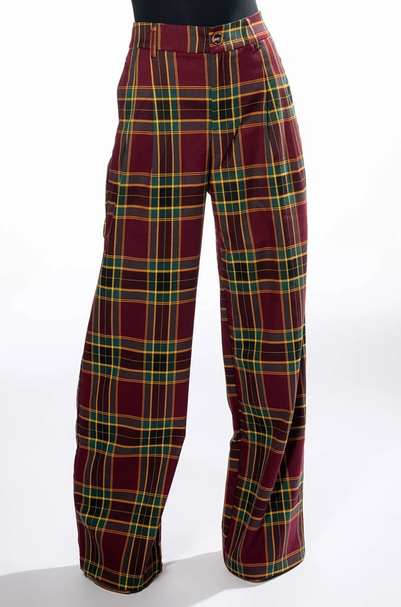 PREP SCHOOL COOL PLAID WIDE LEG TROUSER 5 PREP SCHOOL COOL PLAID WIDE LEG TROUSER - Image 3