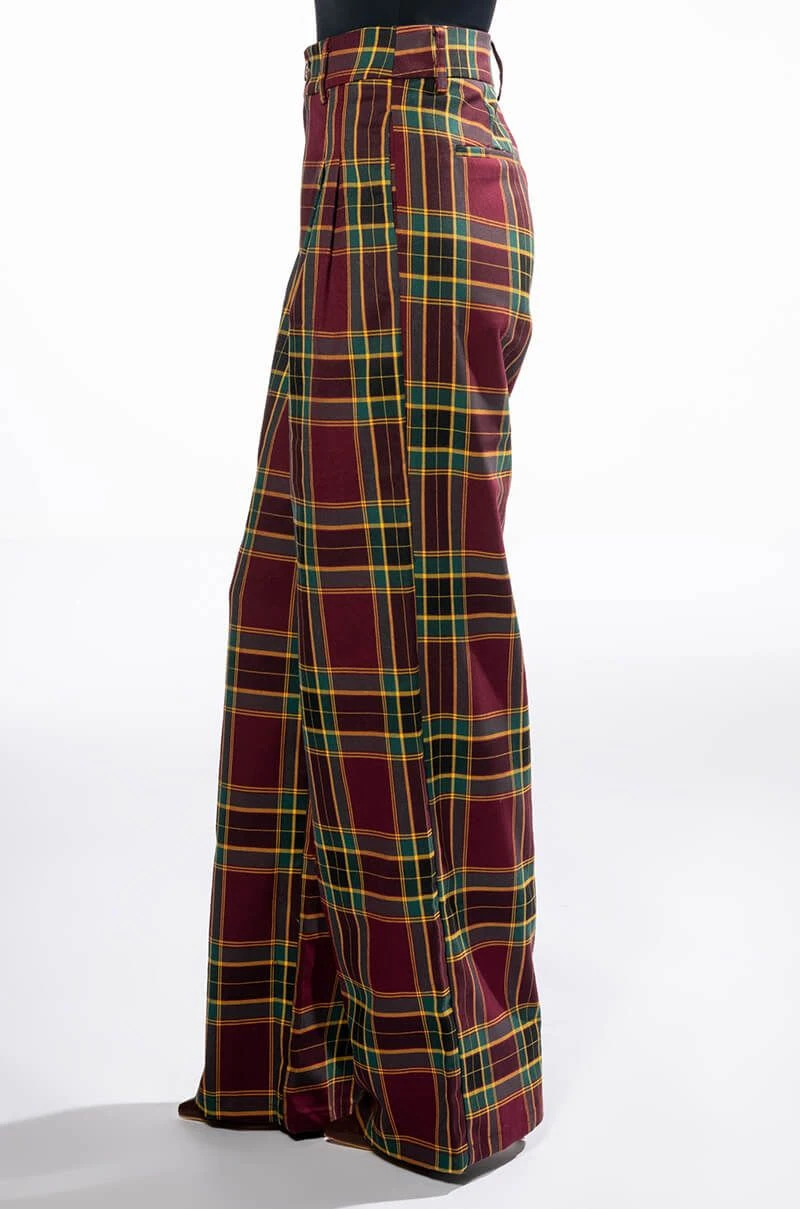 PREP SCHOOL COOL PLAID WIDE LEG TROUSER 6 PREP SCHOOL COOL PLAID WIDE LEG TROUSER - Image 4