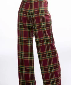 PREP SCHOOL COOL PLAID WIDE LEG TROUSER 13 PREP SCHOOL COOL PLAID WIDE LEG TROUSER -akira shop prep school cool plaid wide leg trouser red multi 5 5