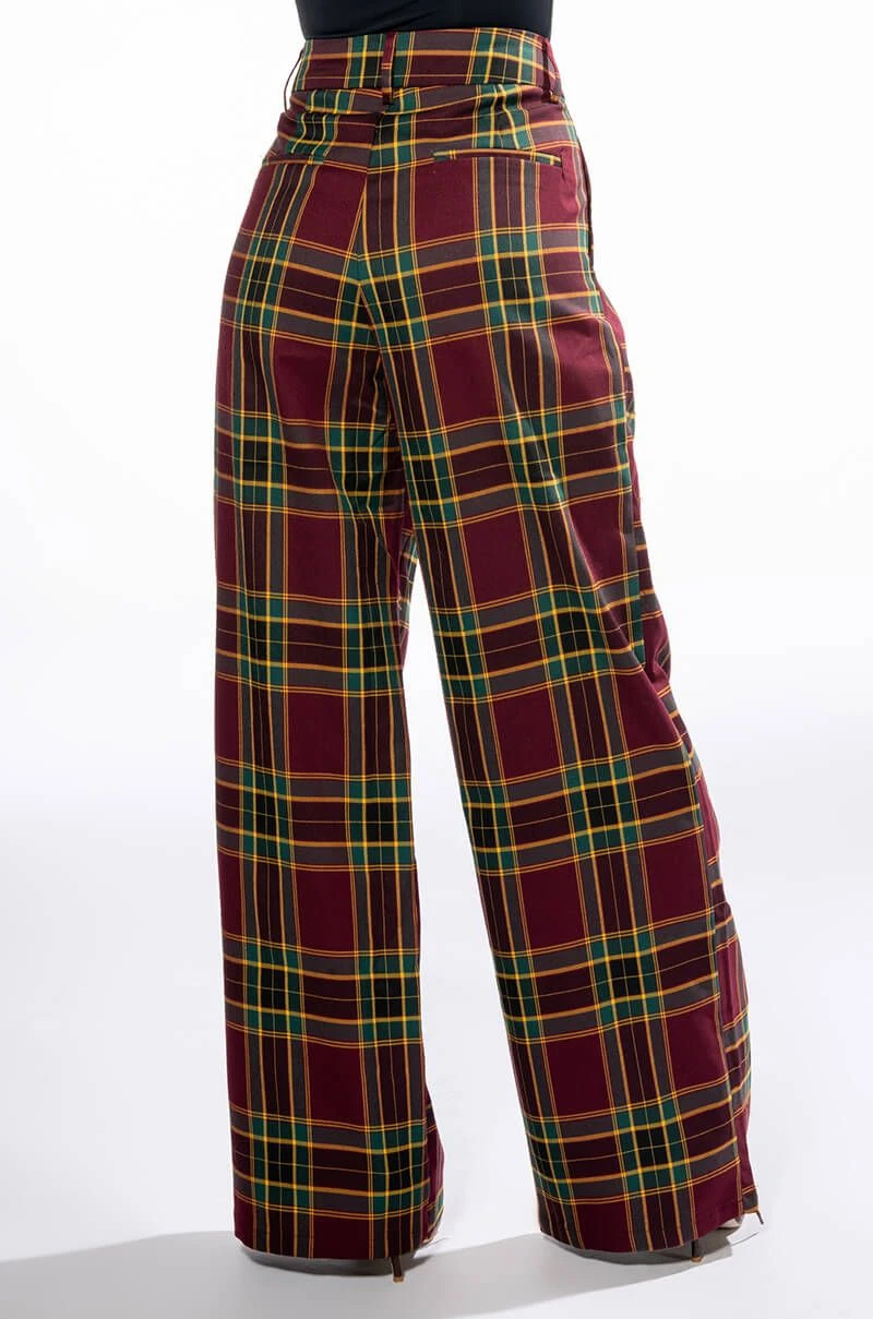PREP SCHOOL COOL PLAID WIDE LEG TROUSER 7 PREP SCHOOL COOL PLAID WIDE LEG TROUSER - Image 5