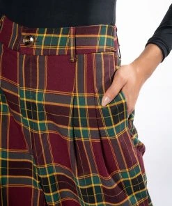 PREP SCHOOL COOL PLAID WIDE LEG TROUSER 14 PREP SCHOOL COOL PLAID WIDE LEG TROUSER -akira shop prep school cool plaid wide leg trouser red multi 6 6