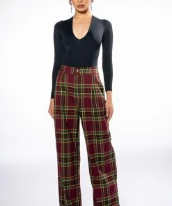 PREP SCHOOL COOL PLAID WIDE LEG TROUSER 15 PREP SCHOOL COOL PLAID WIDE LEG TROUSER -akira shop prep school cool plaid wide leg trouser red multi 7 7