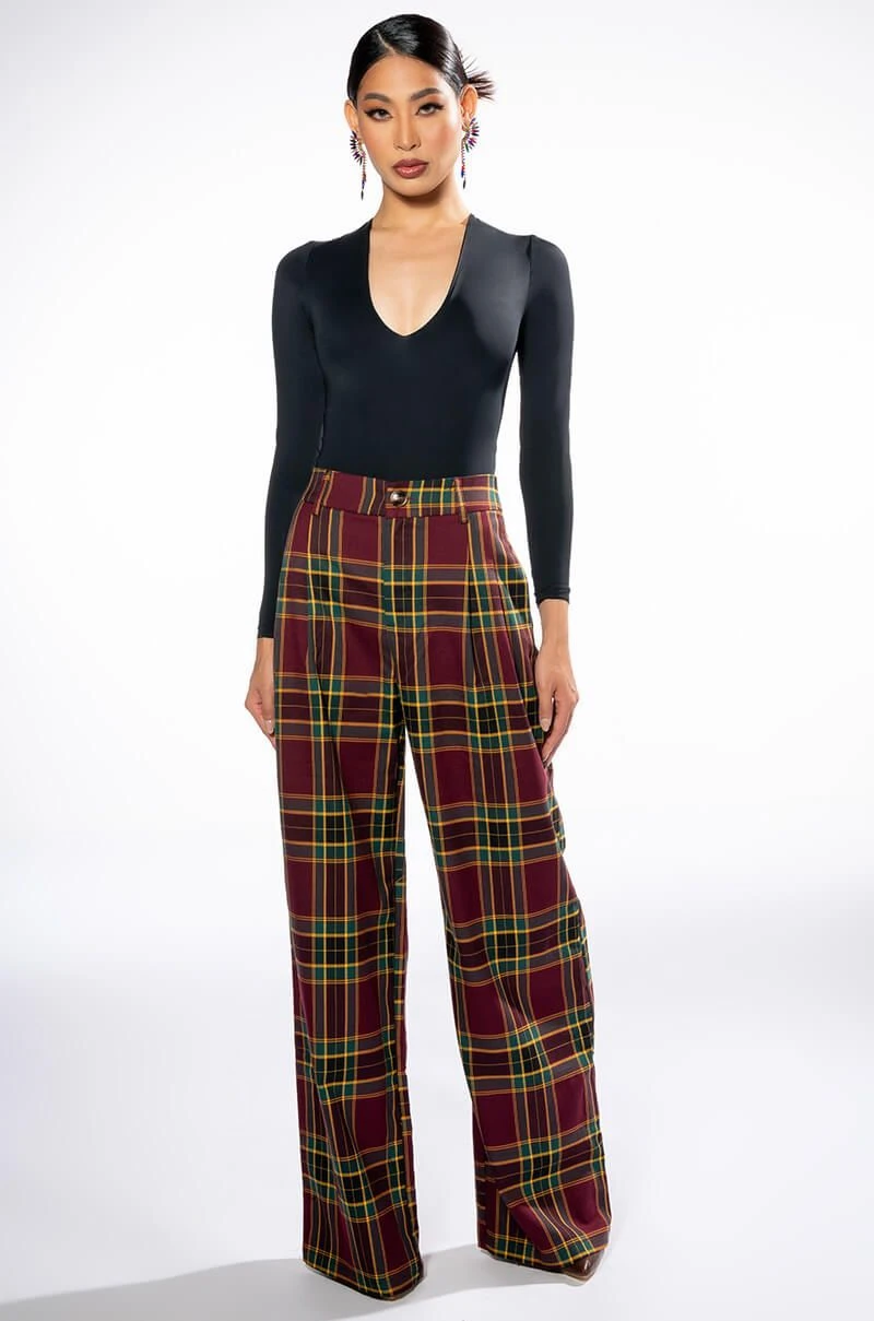 PREP SCHOOL COOL PLAID WIDE LEG TROUSER 9 PREP SCHOOL COOL PLAID WIDE LEG TROUSER - Image 7