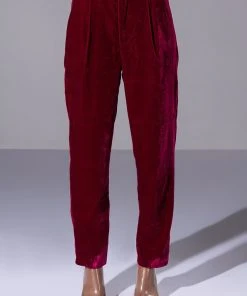 PRETTY IN VELVET TROUSER -akira shop pretty in velvet trouser fuchsia 3 3