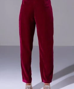 PRETTY IN VELVET TROUSER -akira shop pretty in velvet trouser fuchsia 5 5