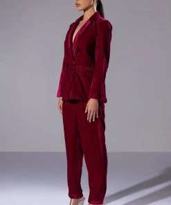 PRETTY IN VELVET TROUSER -akira shop pretty in velvet trouser fuchsia 7 7