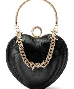 PROTECTED HEART BLACK PURSE