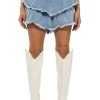 QUE BAILES CON MIGO DENIM LAYERED MINI SKIRT -akira shop que bailes con migo denim layered mini skirt light blue denim 1 1