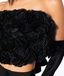 QUEEN OF SPADES BOW DETAIL TUBE BLOUSE -akira shop queen of spades bow detail tube blouse black 7 7