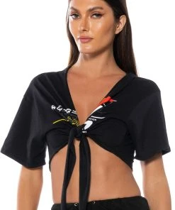 RACE TO YOUR HEART TIE FRONT TSHIRT