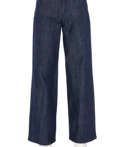 RAW DENIM WIDE LEG JEANS -akira shop raw denim wide leg jeans dark blue denim 4 4 c1