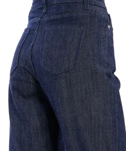 RAW DENIM WIDE LEG JEANS -akira shop raw denim wide leg jeans dark blue denim 7 7 c1