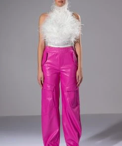 REAL OSTRICH FEATHER TOP IN WHITE -akira shop real ostrich feather top in white white 3 3