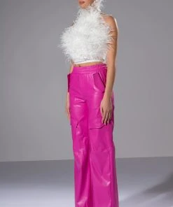 REAL OSTRICH FEATHER TOP IN WHITE -akira shop real ostrich feather top in white white 4 4