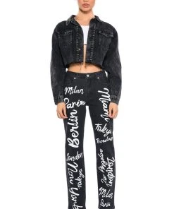 REPRESENT HIGH RISE STRAIGHT LEG JEAN 13 REPRESENT HIGH RISE STRAIGHT LEG JEAN -akira shop represent high rise straight leg jean black multi 3 3