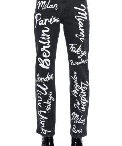 REPRESENT HIGH RISE STRAIGHT LEG JEAN 15 REPRESENT HIGH RISE STRAIGHT LEG JEAN -akira shop represent high rise straight leg jean black multi 5 5