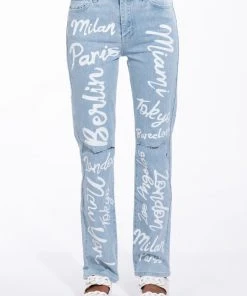 REPRESENT HIGH RISE STRAIGHT LEG JEAN -akira shop represent high rise straight leg jean light blue denim 4 4