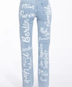 REPRESENT HIGH RISE STRAIGHT LEG JEAN -akira shop represent high rise straight leg jean light blue denim 7 7