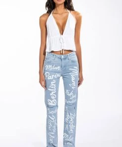 REPRESENT HIGH RISE STRAIGHT LEG JEAN -akira shop represent high rise straight leg jean light blue denim 9 9