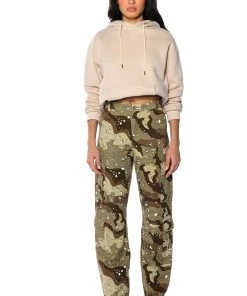 REPRESENT PAINTED WIDE LEG CARGO -akira shop represent painted wide leg cargo brown multi 3 3