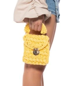 RHEBEKKA WOVEN BAG IN YELLOW -akira shop rhebekka woven bag in yellow yellow 1 1