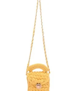 RHEBEKKA WOVEN BAG IN YELLOW