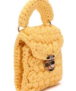 RHEBEKKA WOVEN BAG IN YELLOW -akira shop rhebekka woven bag in yellow yellow 4 4