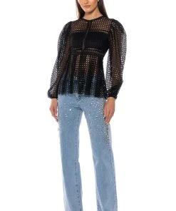 RILEE EMBELLISHED STRAIGHT FIT JEANS -akira shop rilee embellished straight fit jeans medium blue denim 3 3