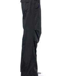 RILEY WIDE LEG PARACHUTE PANT -akira shop riley wide leg parachute pant black 8 8