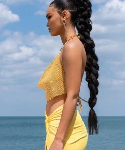 RIRI COWL NECK RHINESTONE BRALETTE -akira shop riri cowl neck rhinestone bralette gold 4 4