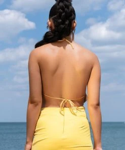 RIRI COWL NECK RHINESTONE BRALETTE -akira shop riri cowl neck rhinestone bralette gold 5 5