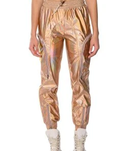 ROCKSTAR METALLIC ZIPPER DETAIL JOGGER