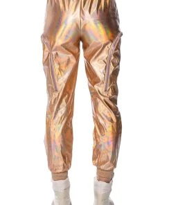 ROCKSTAR METALLIC ZIPPER DETAIL JOGGER -akira shop rockstar metallic jogger pink 7 7