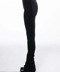 RUBY HIGH RISE SPLIT HEM SKINNY JEANS -akira shop ruby high rise split hem skinny jeans black 5 5