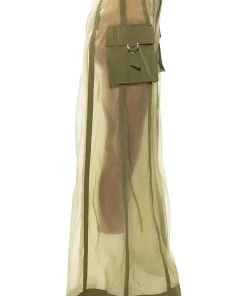 SAGE WIDE LEG TROUSER -akira shop sage wide leg trouser green 10 10