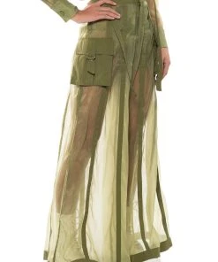 SAGE WIDE LEG TROUSER -akira shop sage wide leg trouser green 2 2