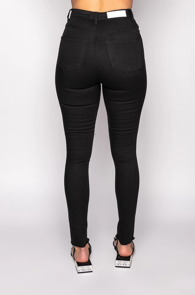 SANDY HIGH WAISTED DESTROYED FRAYED SKINNY JEAN 7 SANDY HIGH WAISTED DESTROYED FRAYED SKINNY JEAN - Image 5