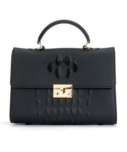 SEE YA LATER ALLIGATOR LARGE BLACK BAG