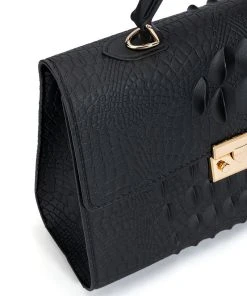 SEE YA LATER ALLIGATOR LARGE BLACK BAG -akira shop see ya later alligator large black bag black 6 6