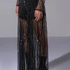 SELENA MESH WIDE LEG PANTS 2 SELENA MESH WIDE LEG PANTS -akira shop selena mesh wide leg pants black grey 1 1