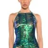 SENORITA EMBELLISHED HALTER TOP IN GREEN -akira shop senorita embellished halter top green 1 1