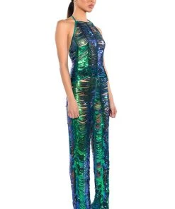 SENORITA EMBELLISHED HALTER TOP IN GREEN -akira shop senorita embellished halter top green 4 4