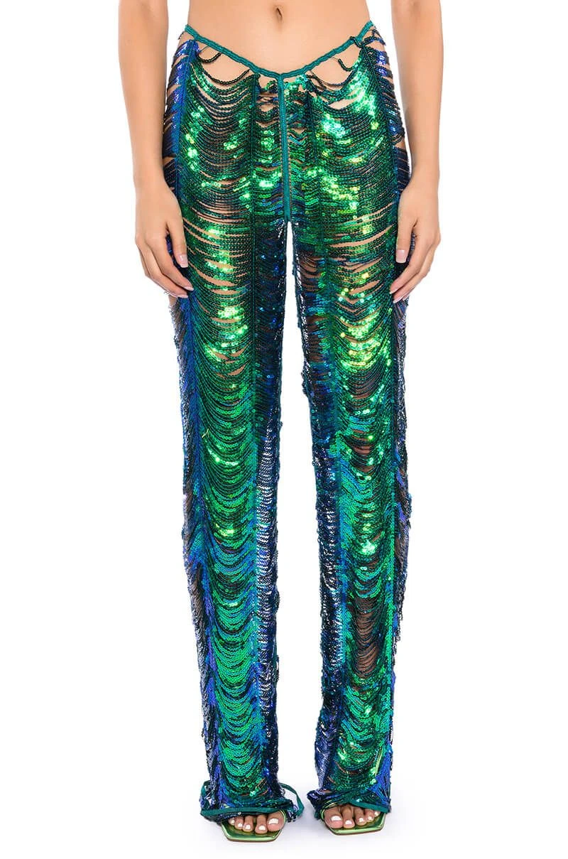 SENORITA EMBELLISHED STRAIGHT LEG PANT IN GREEN 3 SENORITA EMBELLISHED STRAIGHT LEG PANT IN GREEN