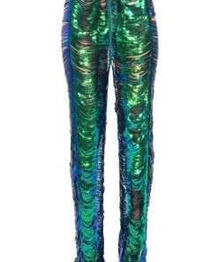 SENORITA EMBELLISHED STRAIGHT LEG PANT IN GREEN 14 SENORITA EMBELLISHED STRAIGHT LEG PANT IN GREEN -akira shop senorita embellished straight leg pant green 5 5