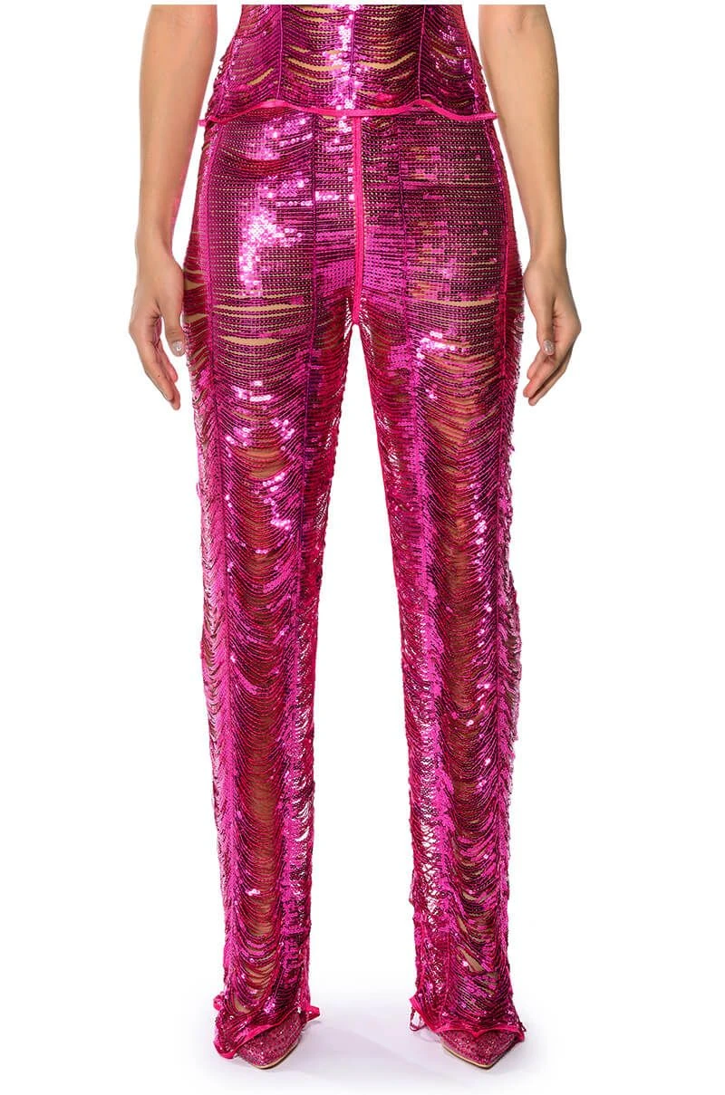 SENORITA EMBELLISHED STRAIGHT LEG PANT IN PINK 3 SENORITA EMBELLISHED STRAIGHT LEG PANT IN PINK