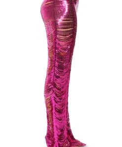 SENORITA EMBELLISHED STRAIGHT LEG PANT IN PINK 15 SENORITA EMBELLISHED STRAIGHT LEG PANT IN PINK -akira shop senorita embellished straight leg pant pink 6 6