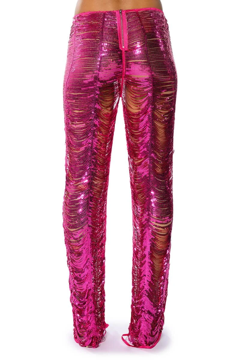 SENORITA EMBELLISHED STRAIGHT LEG PANT IN PINK 9 SENORITA EMBELLISHED STRAIGHT LEG PANT IN PINK - Image 7
