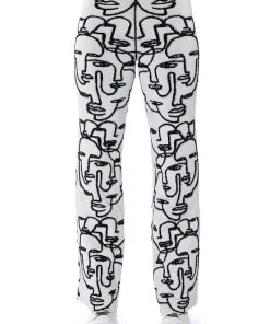 SHE'S GIVING ART REVERSIBLE WIDE LEG KNIT PANT -akira shop shes giving art wide leg knit pant white multi 5 5